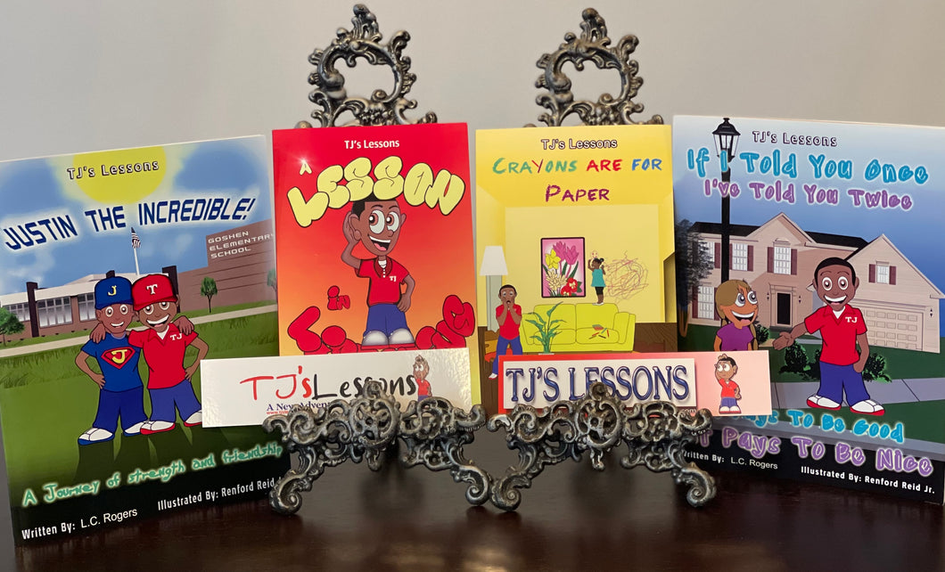 TJ's Lessons Bundle Plus (Ages 1-9) 4 Books + 2 FREE Bookmarks