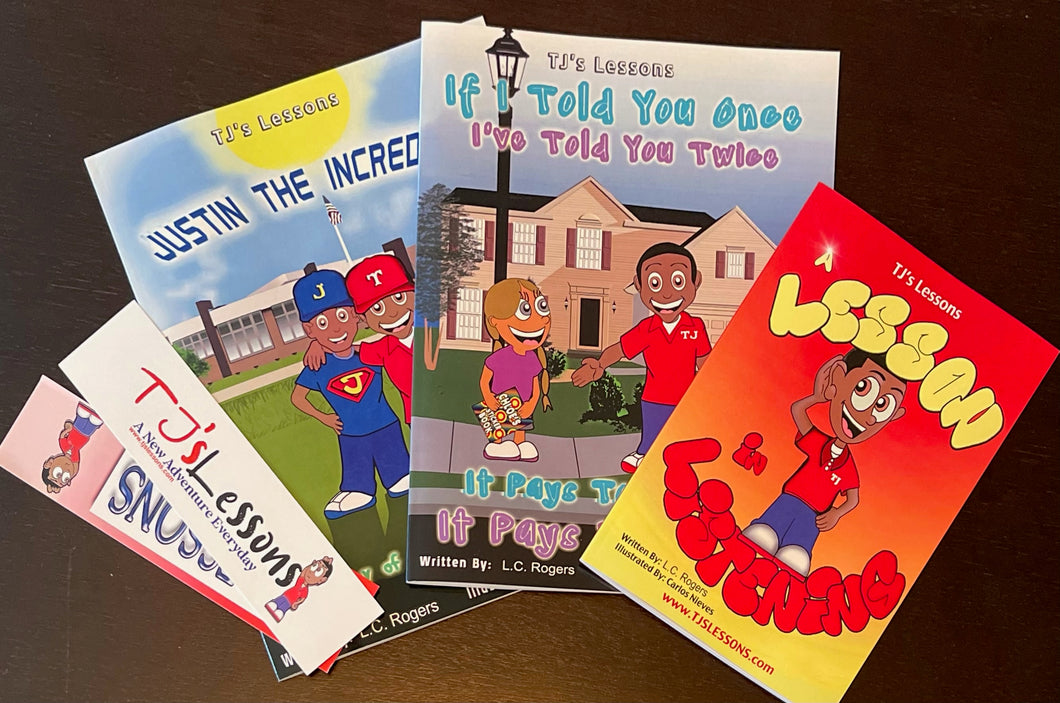 TJ’s Lessons Book Bundle (Ages 1-9) 3 books + 2 FREE Bookmarks